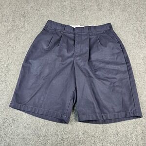 School Apparel Inc Mens‎ Navy Blue Pleated Uniform Shorts Twill Cotton Blend